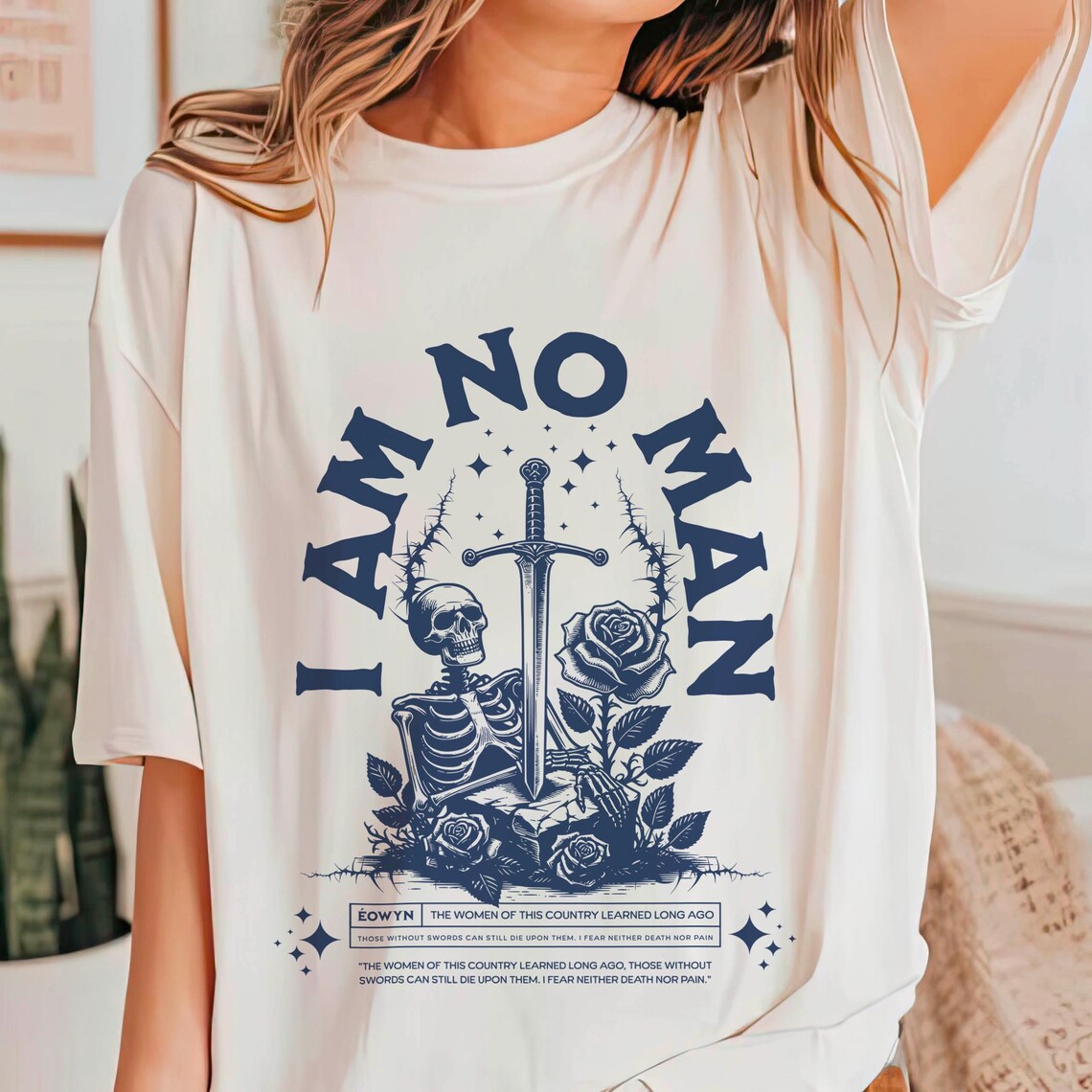 I Am No Man Shirt, Reading Fandom T-shirt, Literature, Book Lover Tshirt, Fantasy Book Shirt, Fantasy Reader