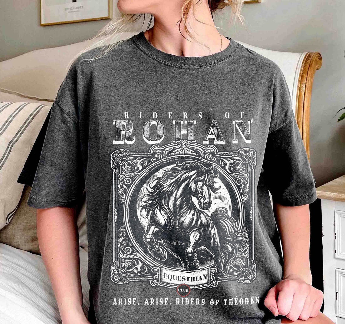 Riders of Rohan Equestrian Club Comfort Colors Shirt, Lotr Fantasy Merch, Lotr Jrr Tolkien, Book Lover Gift, Geek Gift, Bookish Shirt