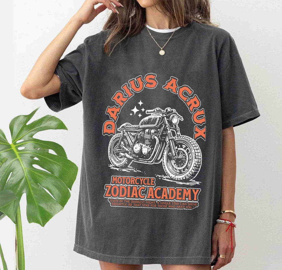 Darius Acrux Comfort Colors Shirt, Zodiac Academy Motorcycle Fantasy Shirt Celestial Heirs Tory Vega Darcy Elysian Mates Professor Orion