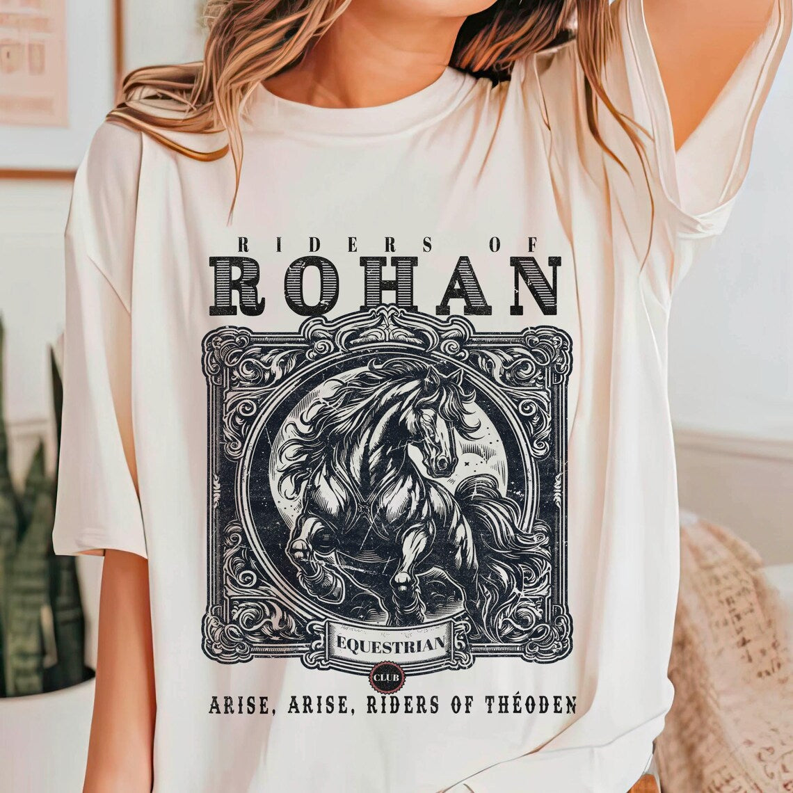Riders of Rohan Equestrian Club Shirt, Lotr Fantasy Merch, Lotr Jrr Tolkien, Book Lover Gift, Geek Gift, Bookish