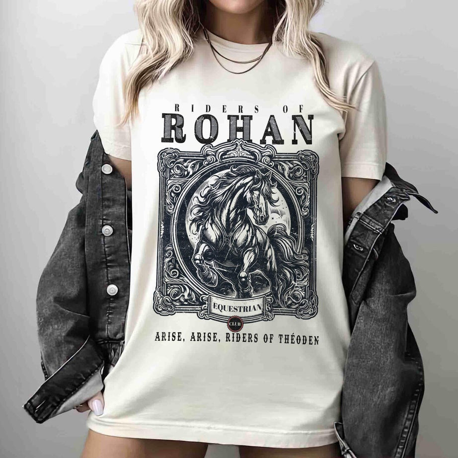Riders of Rohan Equestrian Club Shirt, Lotr Fantasy Merch, Lotr Jrr Tolkien, Book Lover Gift, Geek Gift, Bookish