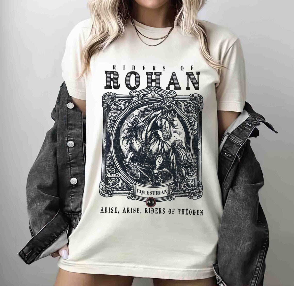 Riders of Rohan Equestrian Club Shirt, Lotr Fantasy Merch, Lotr Jrr Tolkien, Book Lover Gift, Geek Gift, Bookish