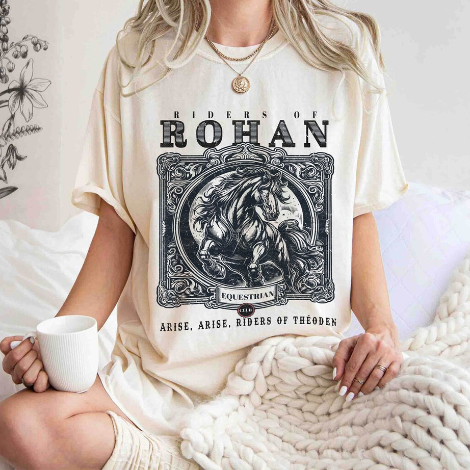Riders of Rohan Equestrian Club Comfort Colors Shirt, Lotr Fantasy Merch, Lotr Jrr Tolkien, Book Lover Gift, Geek Gift, Bookish