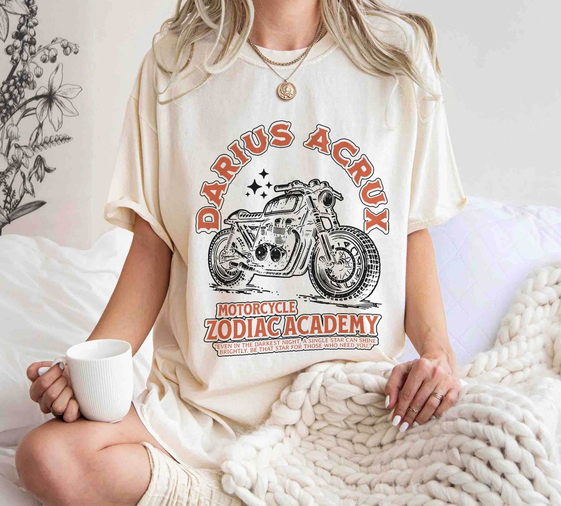 Darius Acrux Comfort Colors Shirt, Zodiac Academy Motorcycle Fantasy Shirt Celestial Heirs Tory Vega Darcy Elysian Mates Professor Orion