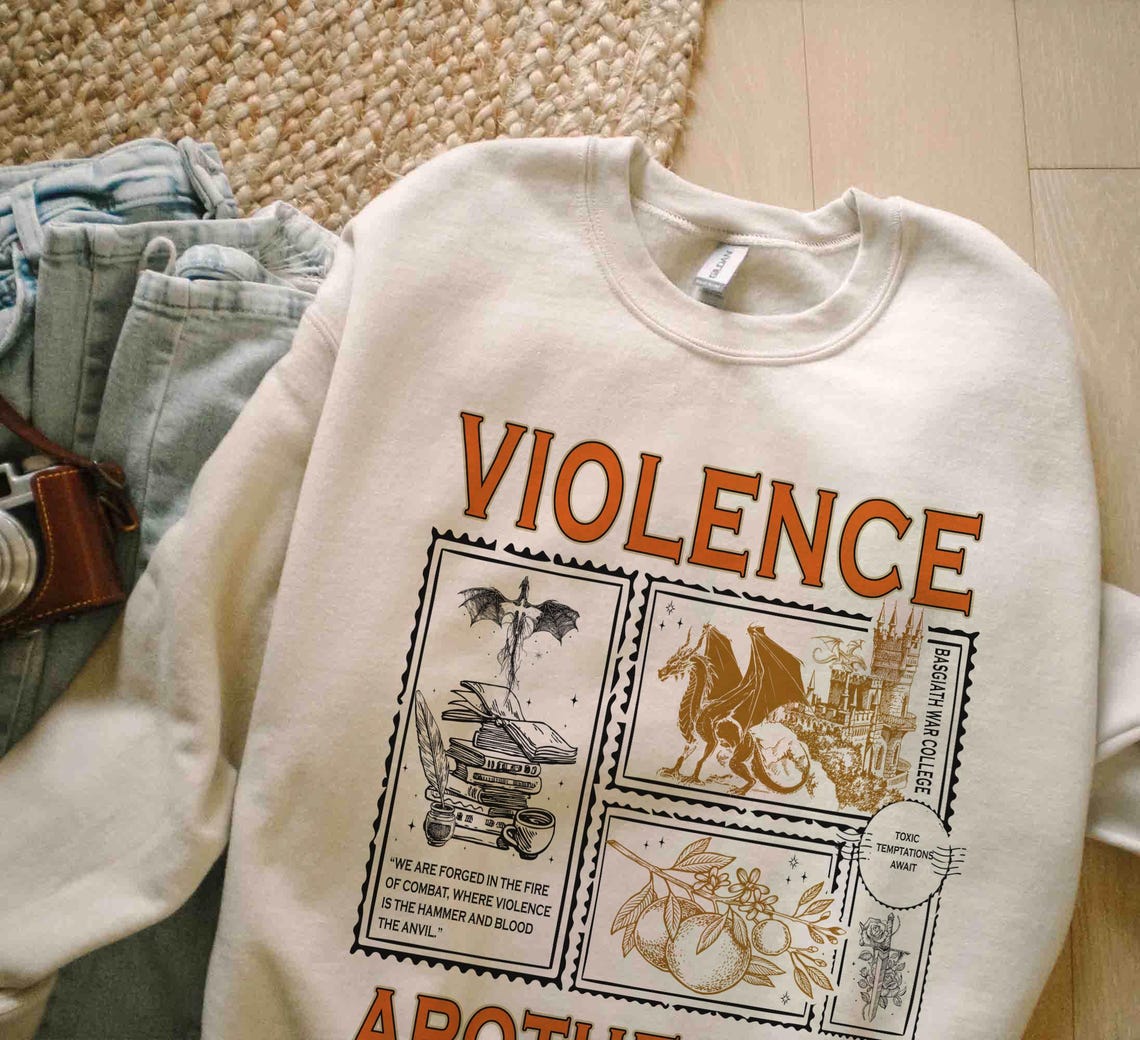 Violence Apothecary Sweatshirt, Fourth Wing Shirt, Basgiath War College Shirt, Violet Sorrengail, Riorson House, Xaden Riorson