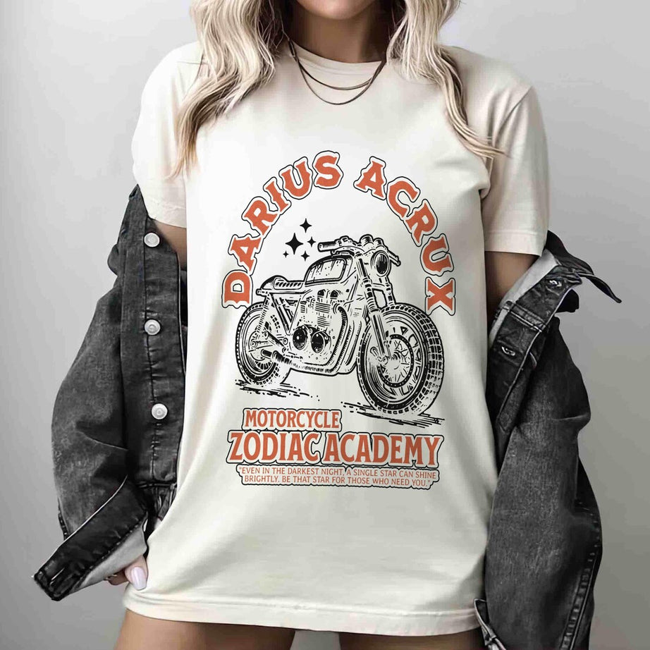 Darius Acrux Shirt, Zodiac Academy Motorcycle Fantasy Shirt Celestial Heirs Tory Vega Darcy Elysian Mates Professor Orion Ignis