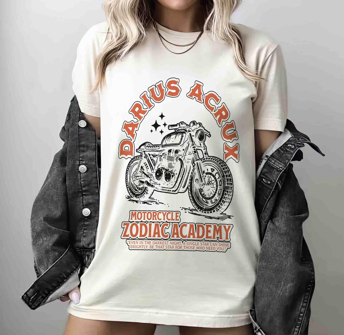 Darius Acrux Shirt, Zodiac Academy Motorcycle Fantasy Shirt Celestial Heirs Tory Vega Darcy Elysian Mates Professor Orion Ignis