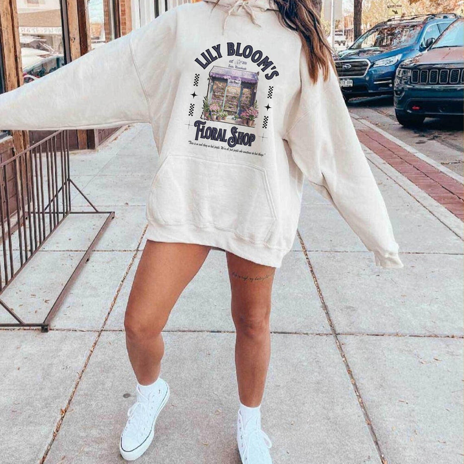 Lily Blooms Floral Shop Hoodie, It Ends With Us Shirt, Colleen Hoover Shirt, Lily Bloom, Booktok, It Starts With Us, Bookish Shirt