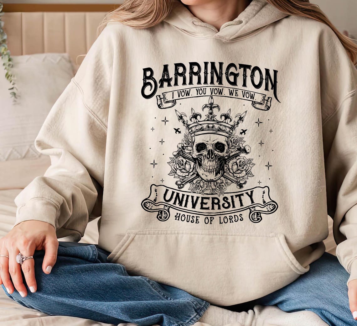 Barrington University Hoodie, Smut Shirt, Dark Romance Reader Shirt, Fantasy Reader T-shirt, Ryat Archer Shirt, Book Lover Gift