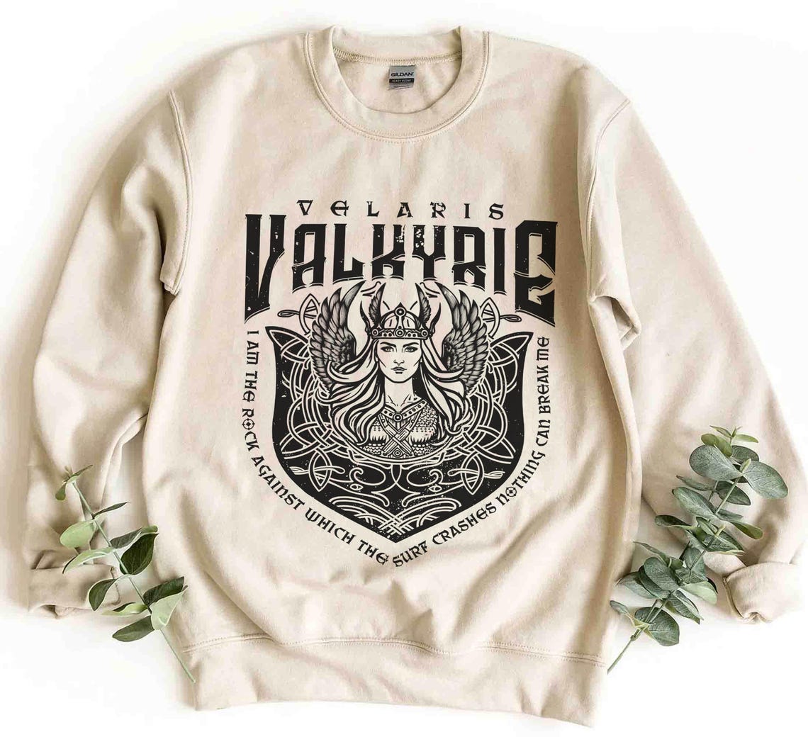 Acotar Sweatshirt Valkyrie ACOSF Shirt, Nesta Archeron Gwyn Emerie Cassian Azriel Illyrian Training Camp Velaris TOG Sarah J Maas