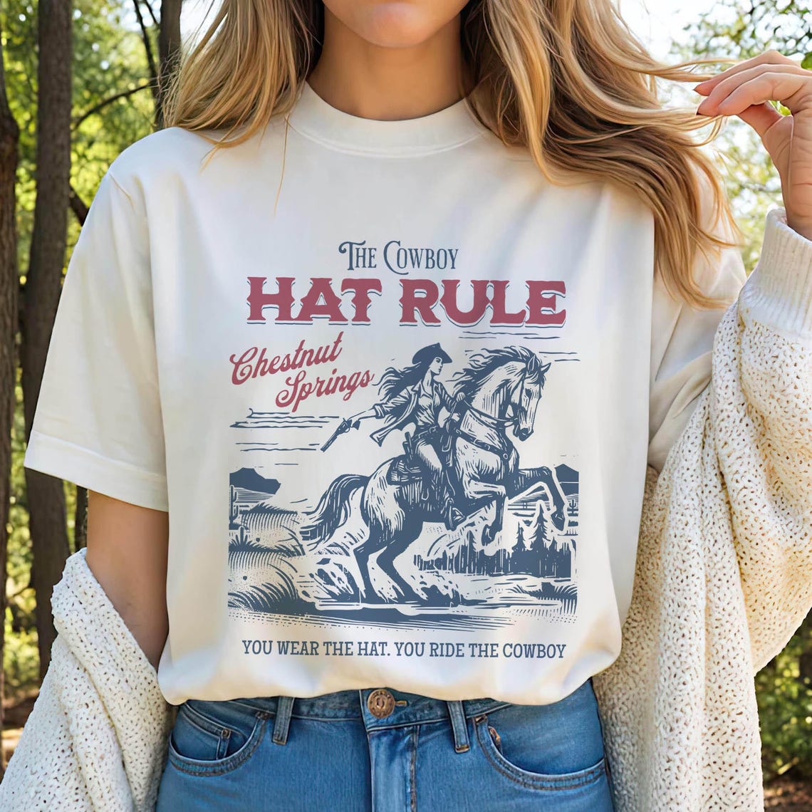 The Cowboy Hat Rule Chestnut Springs Shirt, Bookish Cowgirl Shirt, Cowboy Romance Reader Club, Western Book Lover.