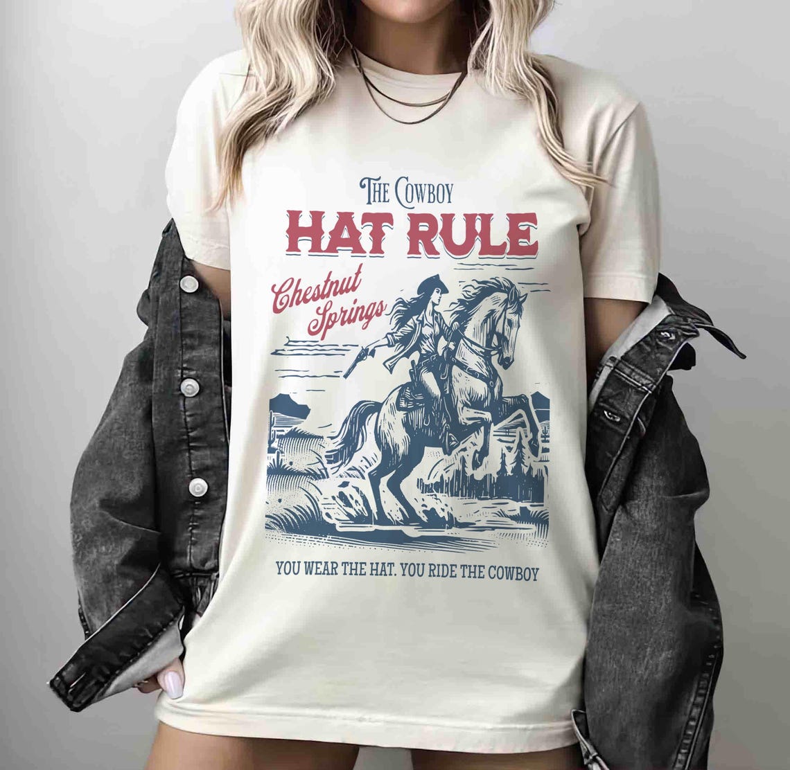The Cowboy Hat Rule Chestnut Springs Shirt, Bookish Cowgirl Shirt, Cowboy Romance Reader Club, Western Book Lover.