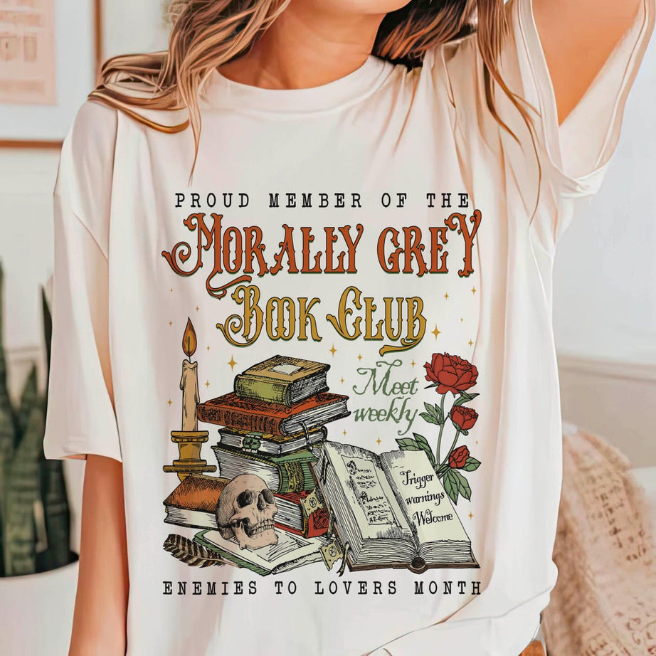 Morally Grey Book Club Shirt, Bookish Shirt, Romantasy Reader Shirt, Bookish Shirt, Vintage Bookish