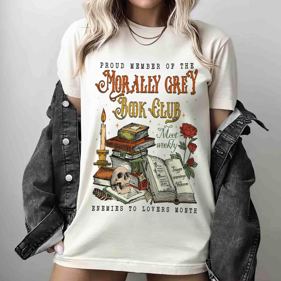 Morally Grey Book Club Shirt, Bookish Shirt, Romantasy Reader Shirt, Bookish Shirt, Vintage Bookish