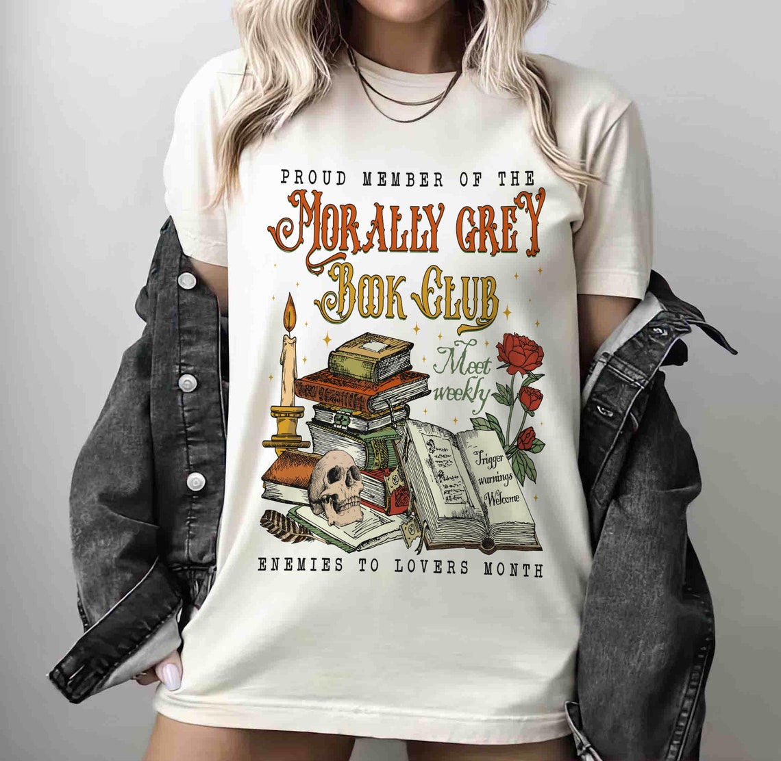 Morally Grey Book Club Shirt, Bookish Shirt, Romantasy Reader Shirt, Bookish Shirt, Vintage Bookish