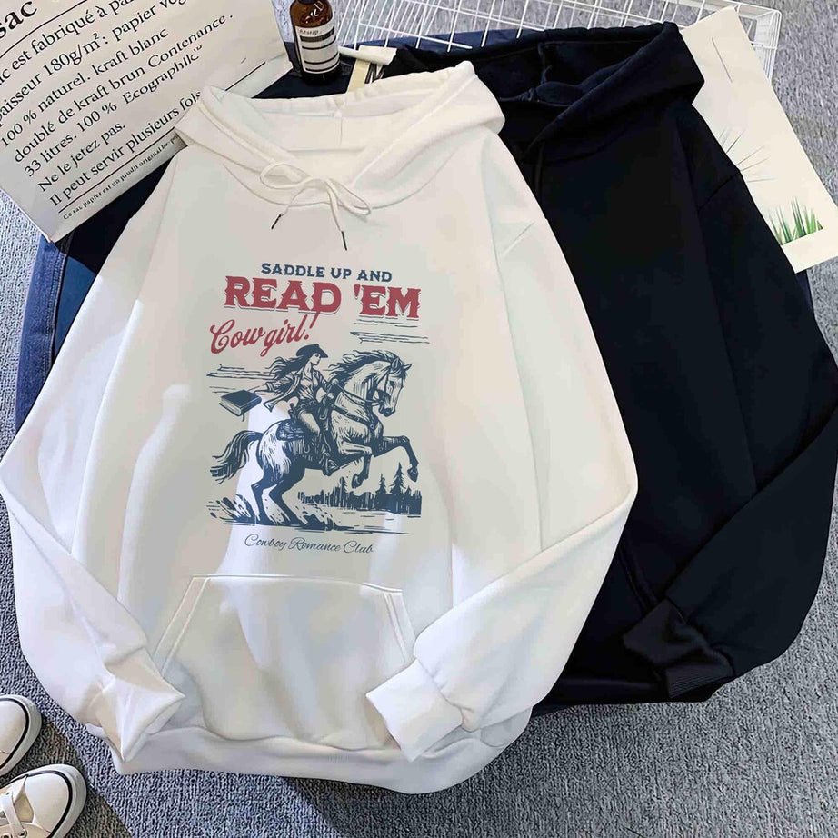 Bookish Cowgirl Hoodie, Cowboy Romance Book Club Western Book Lover Reader Shirt Cowboy Bookish Tee Bookish Gift for Her