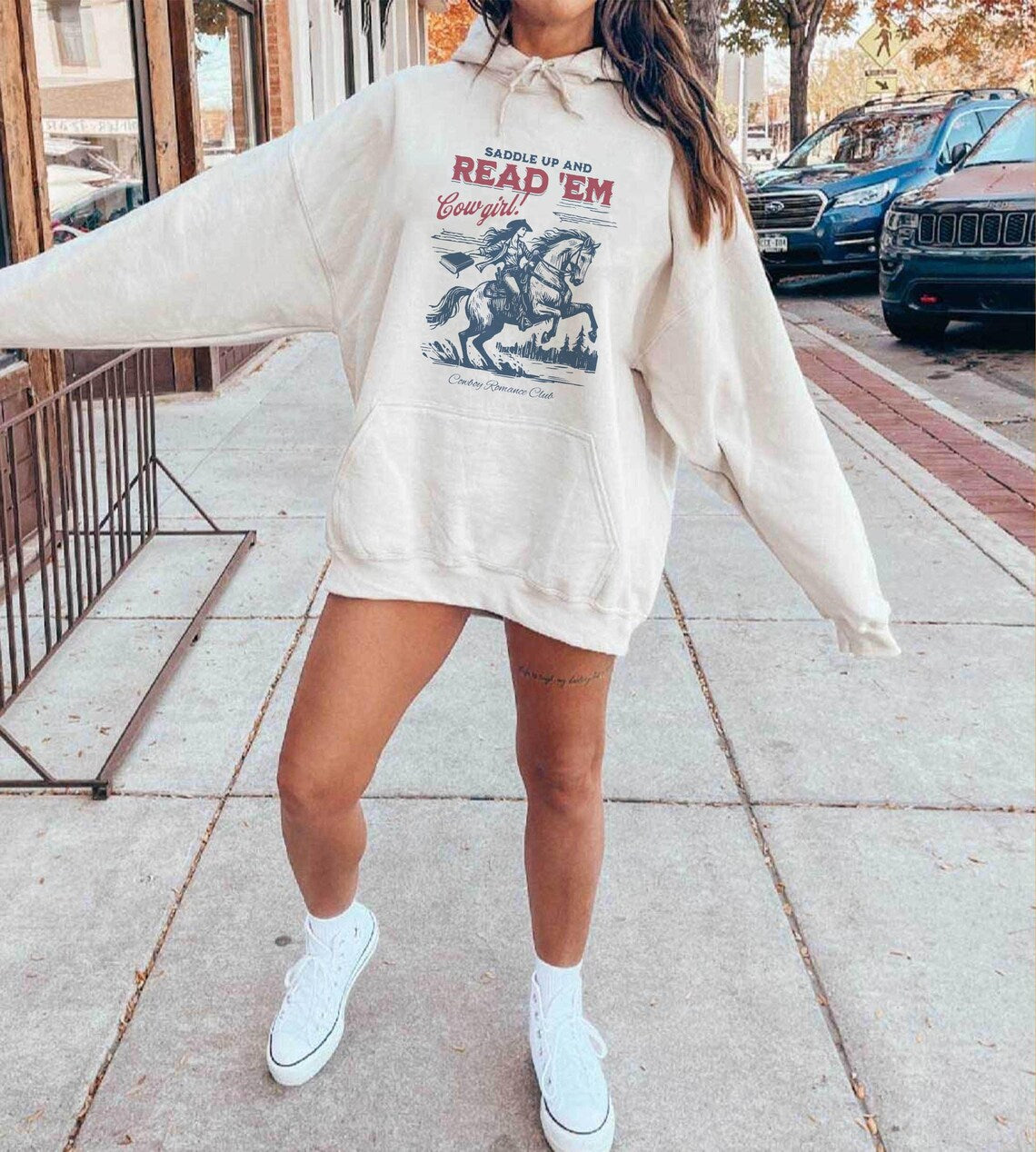 Bookish Cowgirl Hoodie, Cowboy Romance Book Club Western Book Lover Reader Shirt Cowboy Bookish Tee Bookish Gift for Her