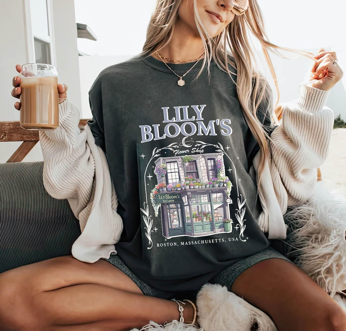 Lily Bloom's Floral Shop Comfort Colors Shirt,it Ends With Us Shirt,colleen Hoover Tshirt, Lilly Bloom Merch, Bookish T-shirt