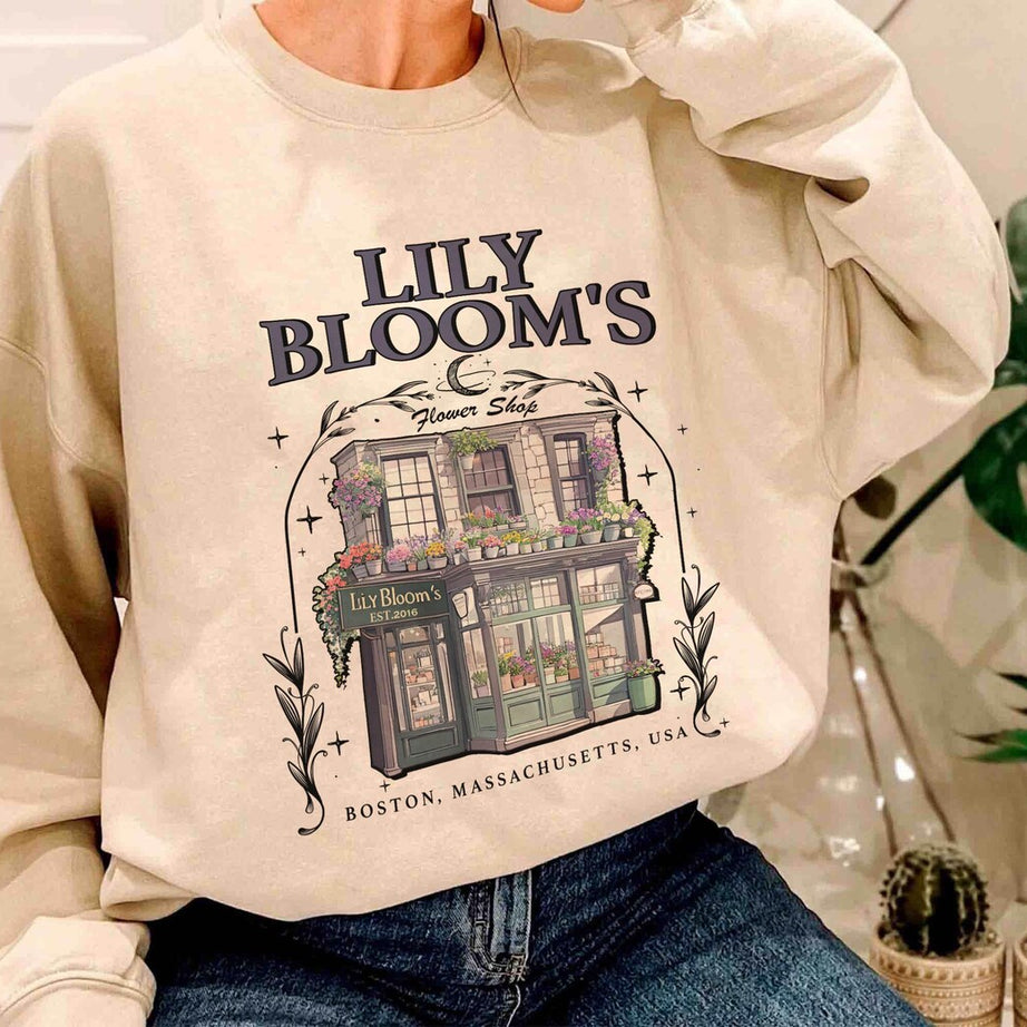 Lily Bloom's Floral Shop Sweatshirt, It Ends With Us Shirt, Colleen Hoover Tshirt, Lilly Bloom Merch, It Starts With Us, Bookish T-shirt