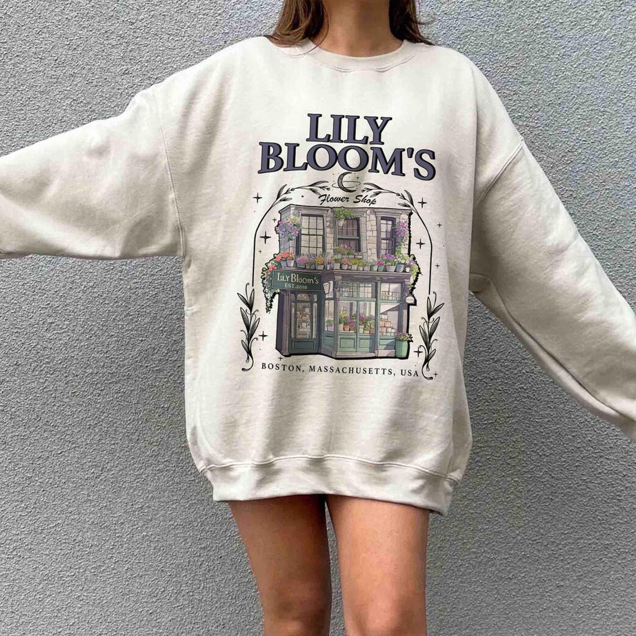 Lily Bloom's Floral Shop Sweatshirt, It Ends With Us Shirt, Colleen Hoover Tshirt, Lilly Bloom Merch, It Starts With Us, Bookish T-shirt