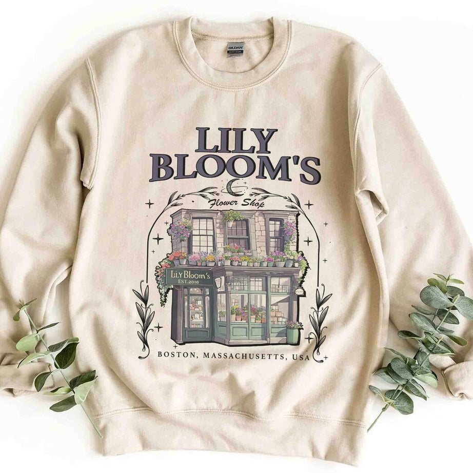 Lily Bloom's Floral Shop Sweatshirt, It Ends With Us Shirt, Colleen Hoover Tshirt, Lilly Bloom Merch, It Starts With Us, Bookish T-shirt