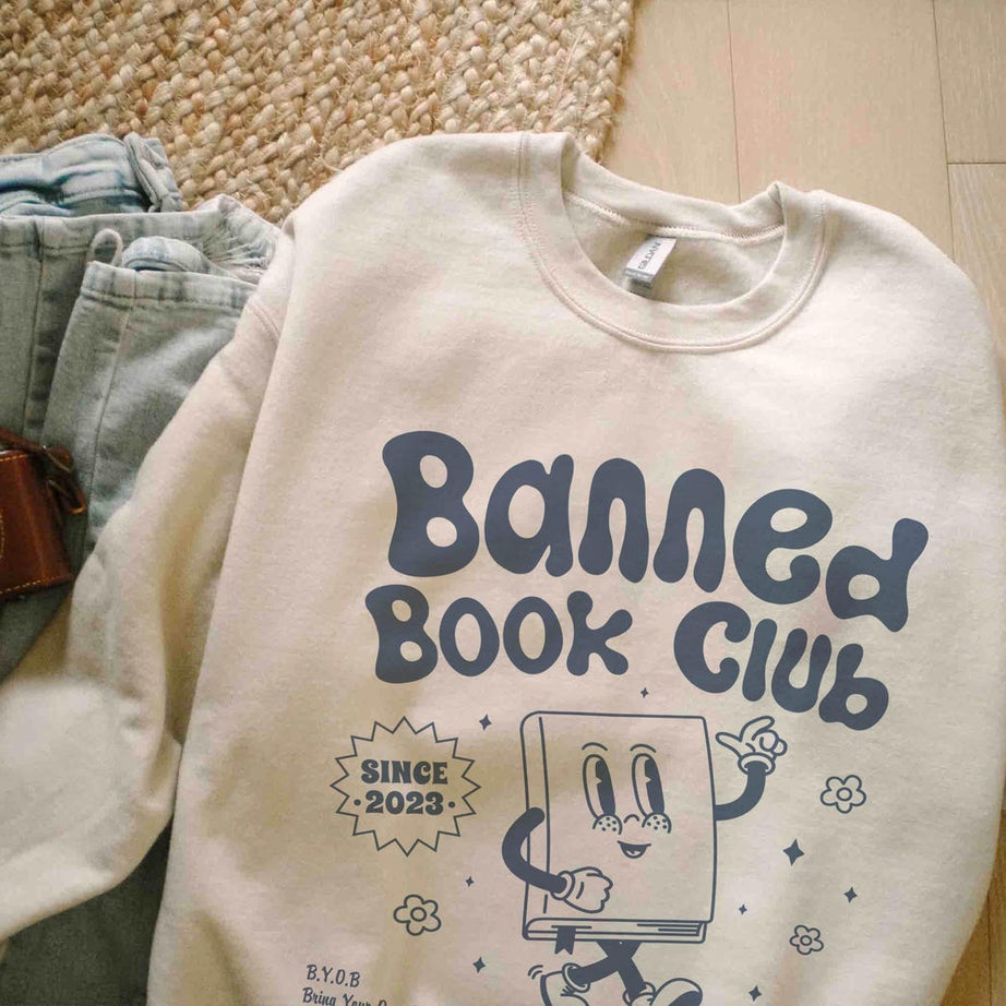 Banned Books Sweatshirt, Banned Book Club, I Read Banned Books, Librarian Gift, Book Lover, Bibliophile Present, Social Justice