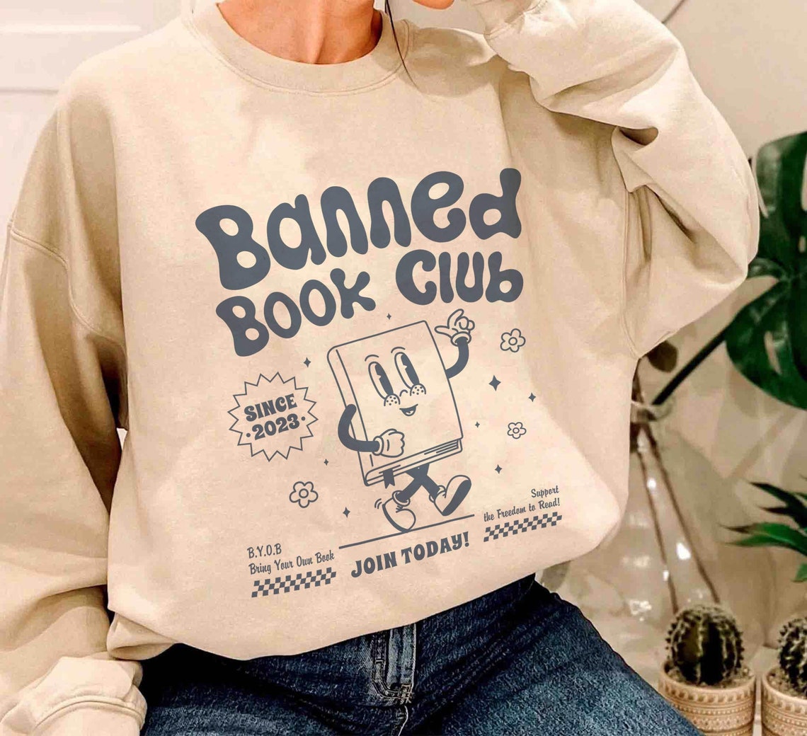 Banned Books Sweatshirt, Banned Book Club, I Read Banned Books, Librarian Gift, Book Lover, Bibliophile Present, Social Justice