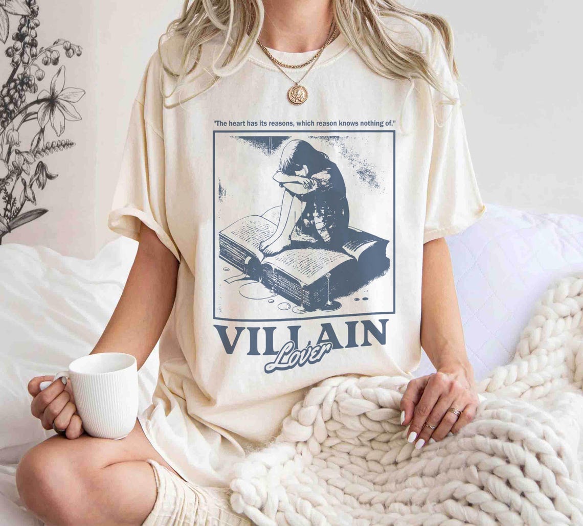 Villain Lover Bookish Shirt, Book Lover Shirt, Dark Romance Enemies to Lover Book Club Morally Grey Bookish Gift