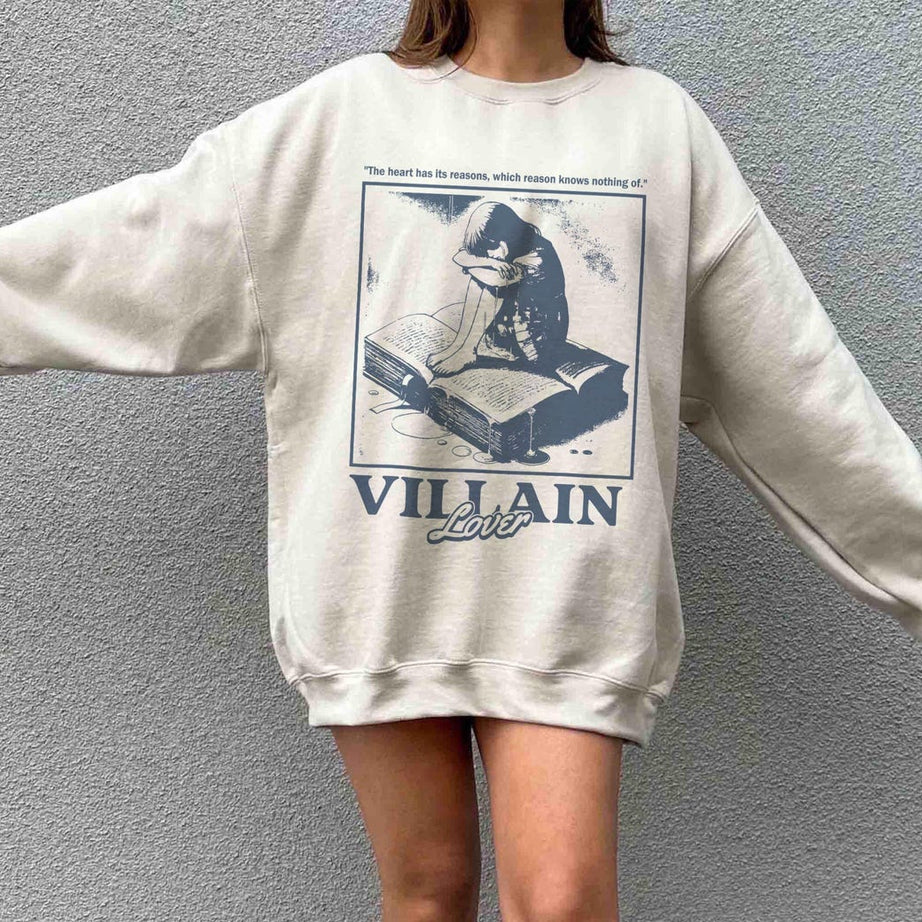 Villain Lover Bookish Sweatshirt, Book Lover Shirt, Dark Romance Enemies to Lover Book Club Morally Grey Bookish Gift