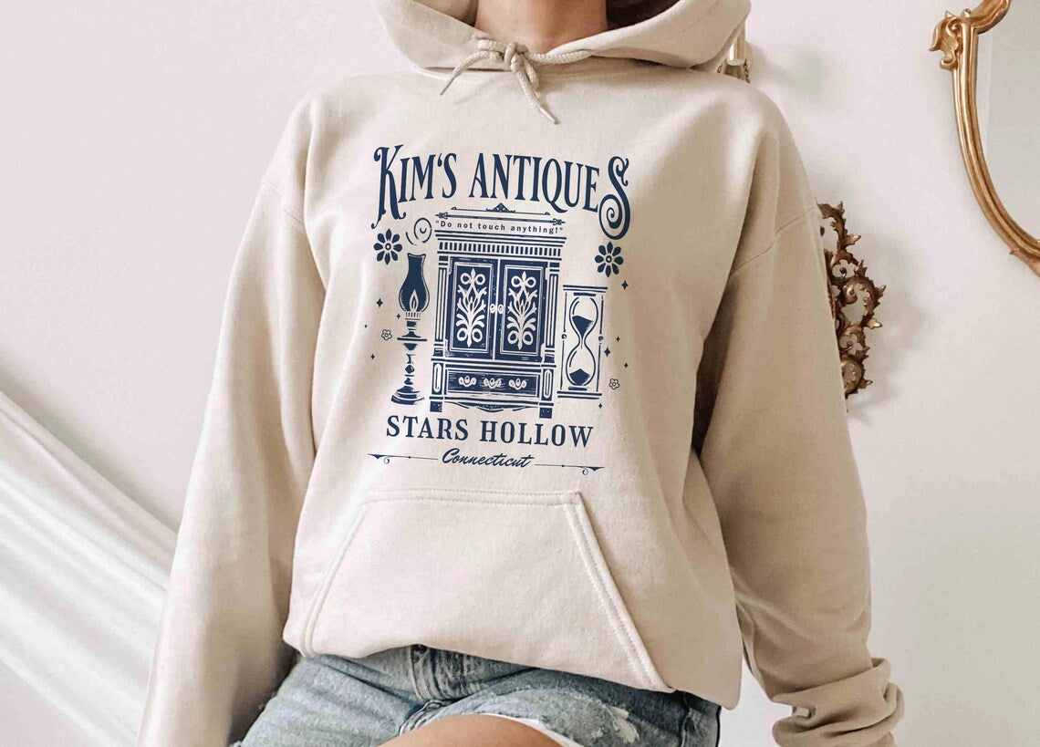 Kim's Antiques Hoodie, Kims Antiques Shirt, Gilmore Girls, Rory Lorelai Dragon Fly Inn, Luke's Diner, Gilmore Girls Shirt, Stars Hollow CT