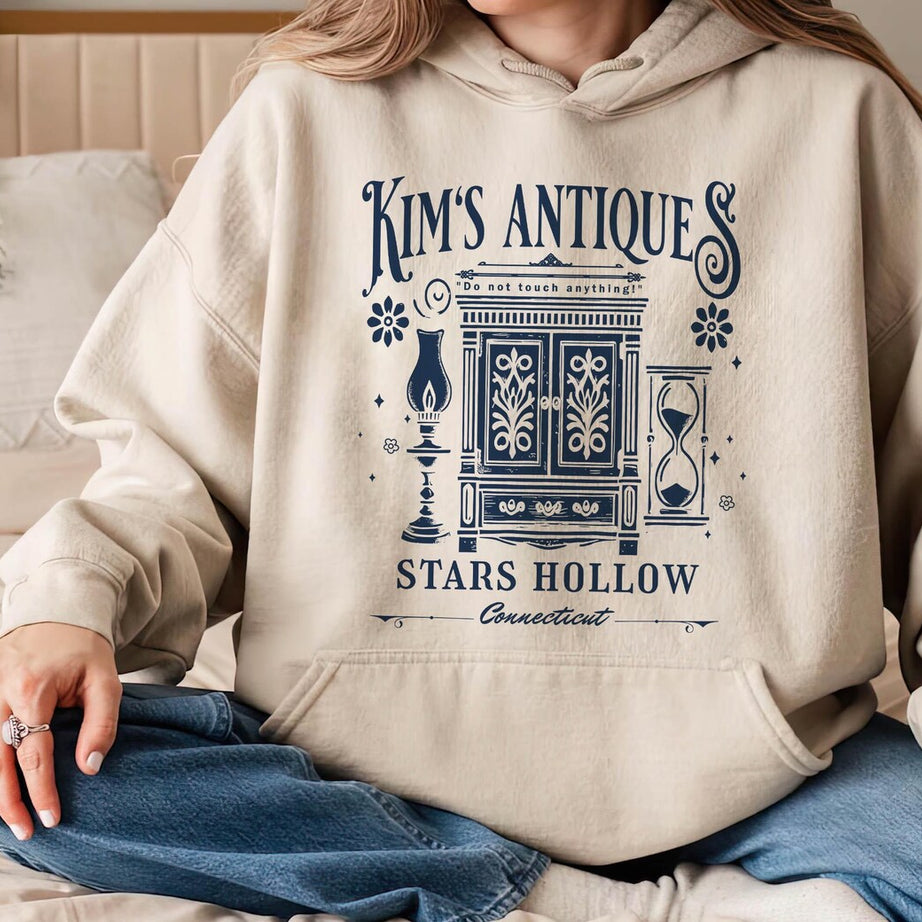 Kim's Antiques Hoodie, Kims Antiques Shirt, Gilmore Girls, Rory Lorelai Dragon Fly Inn, Luke's Diner, Gilmore Girls Shirt, Stars Hollow CT