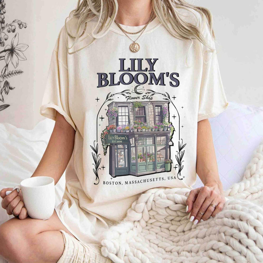 Lily Bloom's Floral Shop Shirt,it Ends With Us Shirt,colleen Hoover Tshirt, Lilly Bloom Merch, It Starts With Us, Bookish T-shirt