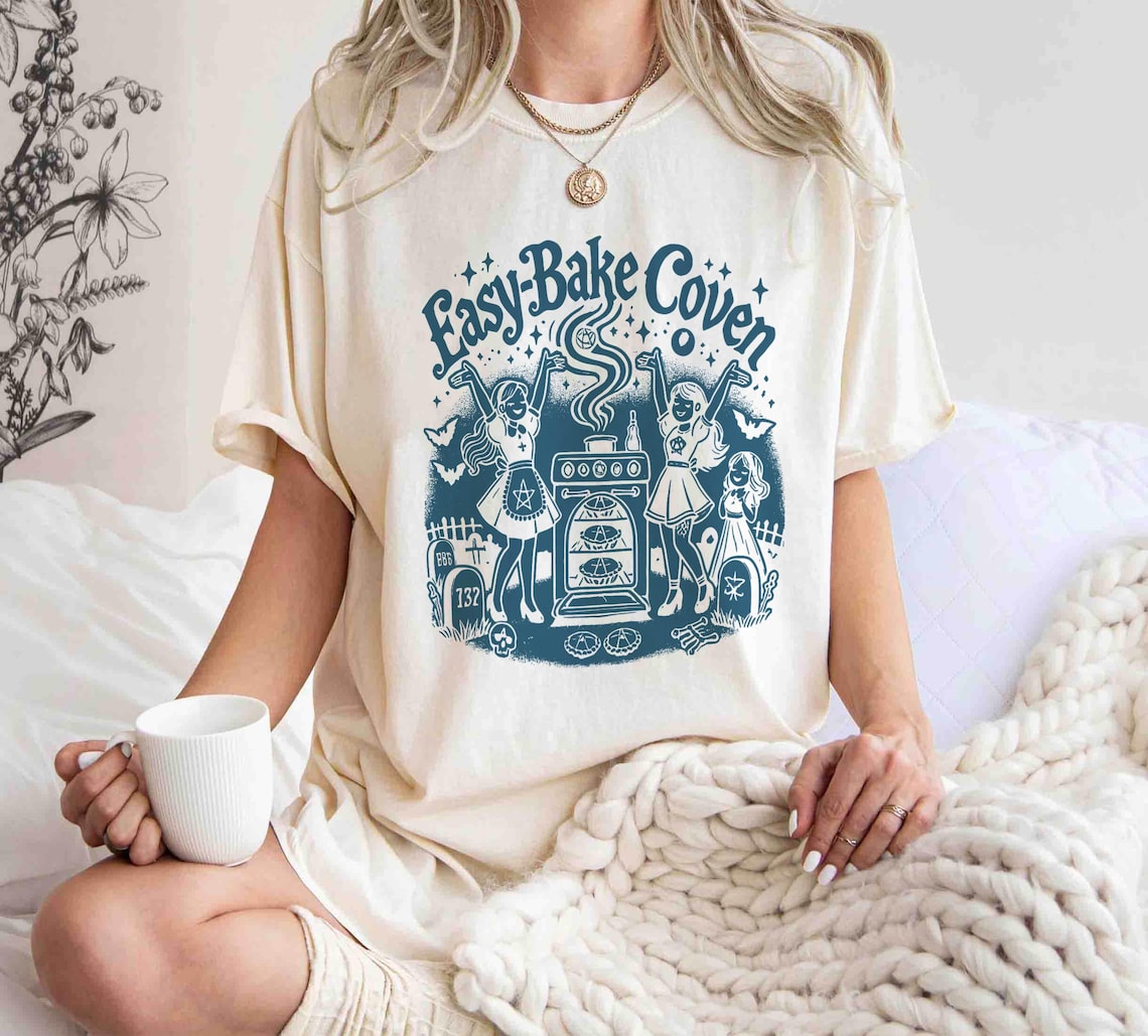 Easy Bake Coven 90s Horror Movie Comfort Color Shirt, Retro Halloween Shirt, Halloween Gifts, Halloween Shirt, Witchy Vibes