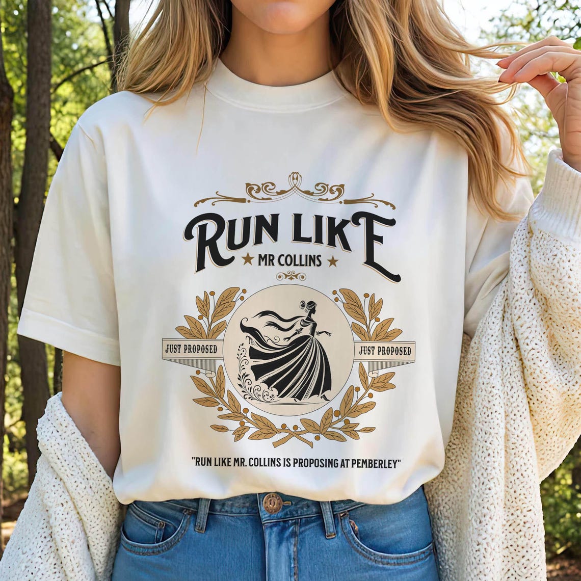 Run Like Mr Collins Pemberley Pride and Prejudice Jane Austen Shirt, Book Lover Gift, Book Sweatshirt, Bookish Gift