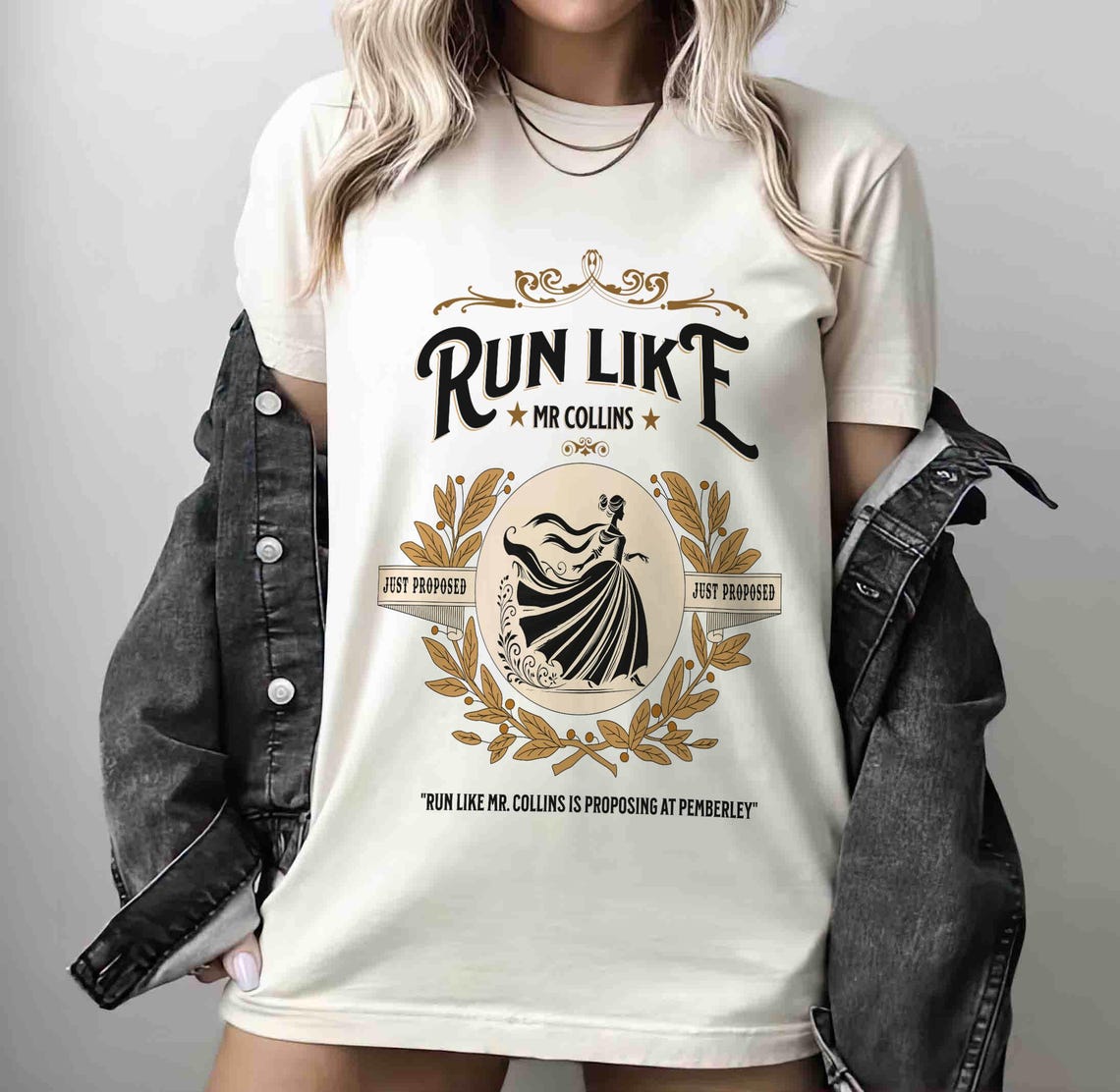 Run Like Mr Collins Pemberley Pride and Prejudice Jane Austen Shirt, Book Lover Gift, Book Sweatshirt, Bookish Gift