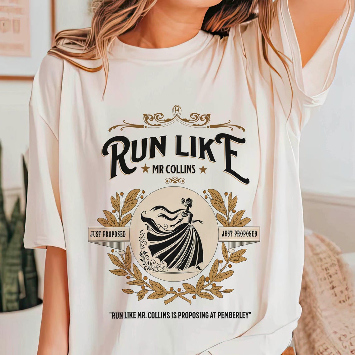 Run Like Mr Collins Pemberley Pride and Prejudice Jane Austen Shirt, Book Lover Gift, Book Sweatshirt, Bookish Gift