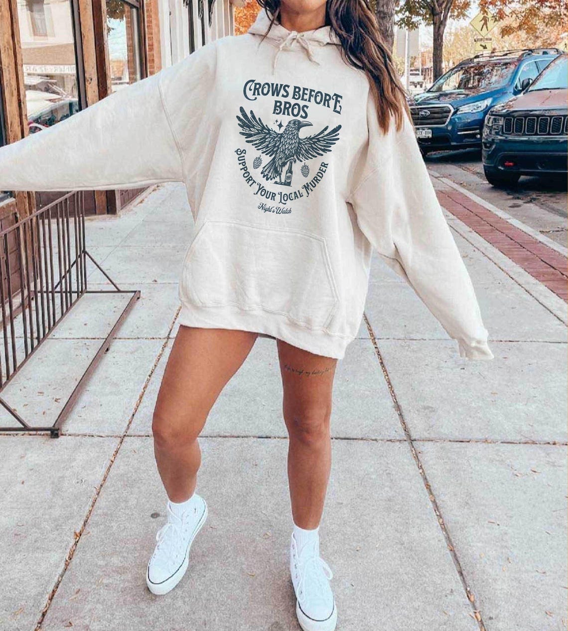 Crows Before Bros Vintage Crow Hoodie, Vintage Raven Shirt, Goblincore Witchy Shirt, Halloween Clothing, Dark Academia