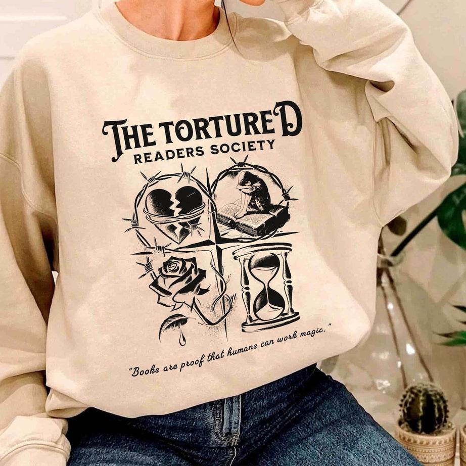 The Tortured Readers Society Sweatshirt, Book Lover Shirt. Bookish Shirt. Booktok Shirt, Born to Read Shirt