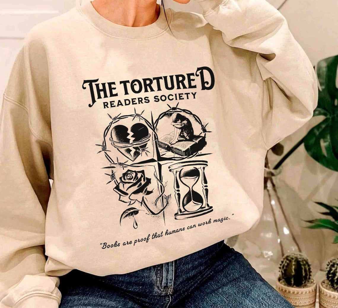 The Tortured Readers Society Sweatshirt, Book Lover Shirt. Bookish Shirt. Booktok Shirt, Born to Read Shirt