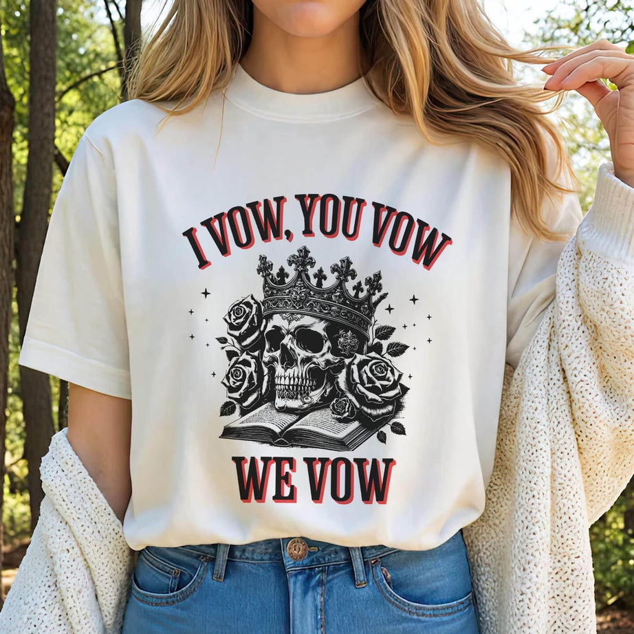 I Vow, You Vow, We Vow Shirt, Bookish Shirt, Barrington University,, Reading Shirt, Dark Romance Shirt , Skeleton Book Shirt