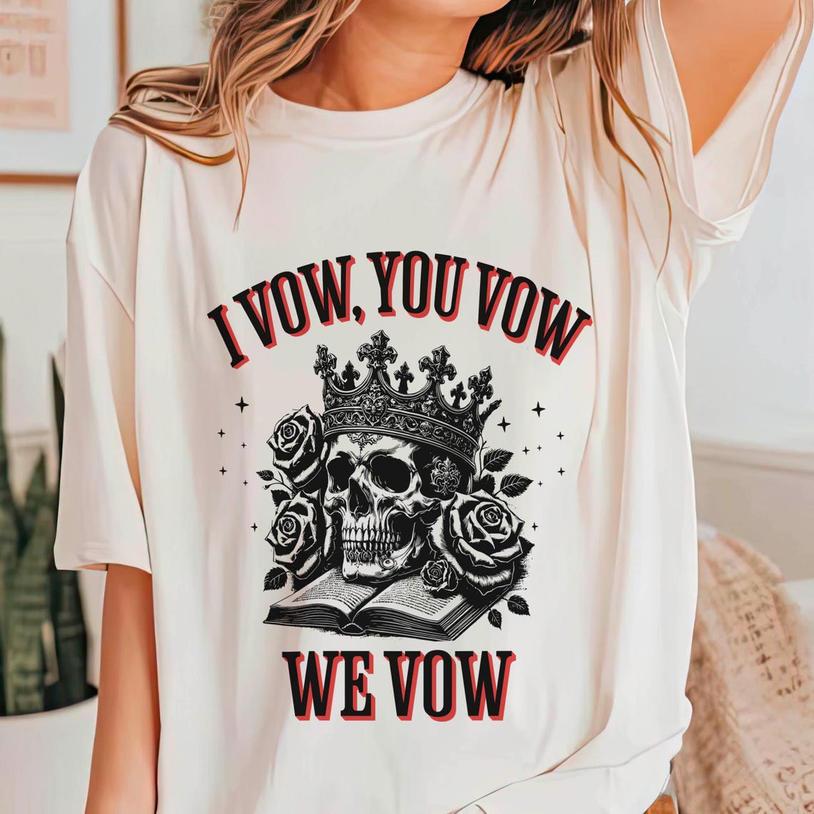 I Vow, You Vow, We Vow Shirt, Bookish Shirt, Barrington University,, Reading Shirt, Dark Romance Shirt , Skeleton Book Shirt