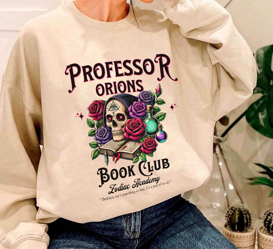 Professor Orions Book Club Zodiac Academy Sweatshirt, Gift for Book Lover, Fantasy Reader, Bookworm Merch, Gift for Her