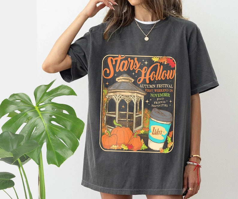 Stars Hollow Connecticut Comfort Color shirt, 1779 Shirt, Gilmore Girls Shirt, Autumn Tshirt, Luke’s Diner Shirt, Gilmore Girls shirt