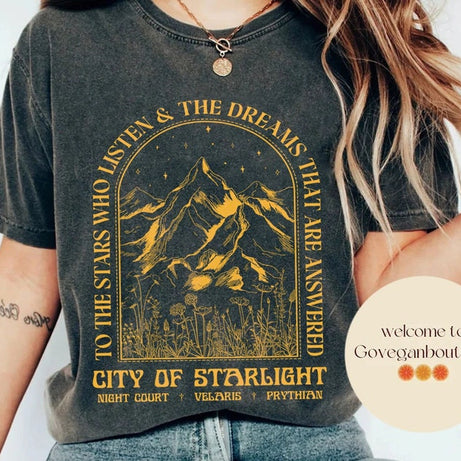 City Of Starlight Velaris Comfort Color shirt, ACOTAR Shirt, A Court Of Thorns And Roses, Crescent City, Rhysand, Bookish Shirt, FBAA