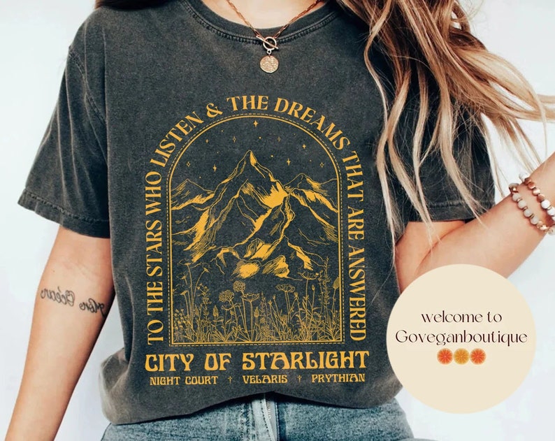 City Of Starlight Velaris Comfort Color shirt, ACOTAR Shirt, A Court Of Thorns And Roses, Crescent City, Rhysand, Bookish Shirt, FBAA