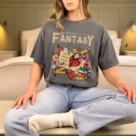 Fantasy Readers Society Comfort Color shirt, Bookish Shirt, Romance Readers, Reading Shirt, Gift for Book Lovers, Bookish Gift