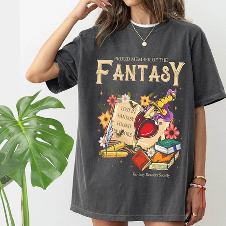 Fantasy Readers Society Comfort Color shirt, Bookish Shirt, Romance Readers, Reading Shirt, Gift for Book Lovers, Bookish Gift