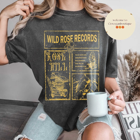 Wild Love Comfort Color shirt, Rose Hill, Elsie Silver, Book shirt , Bookish merch