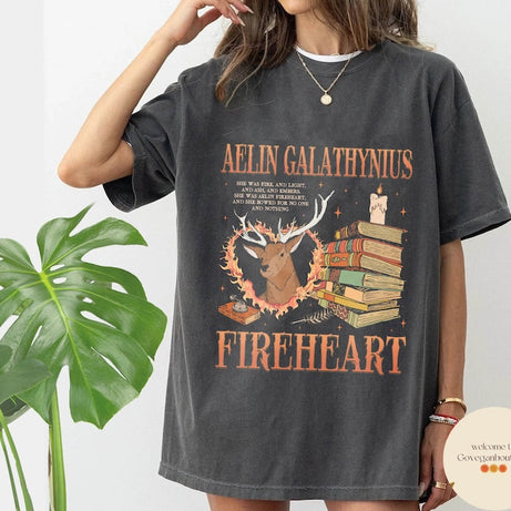 Throne of Glass Comfort Colors Shirt, Aelin Galathynius Fireheart Kingsflame, Fireheart Shirt
