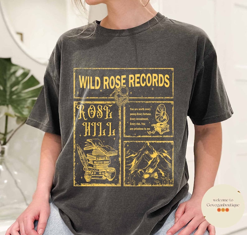 Wild Love Comfort Color shirt, Rose Hill, Elsie Silver, Book shirt , Bookish merch